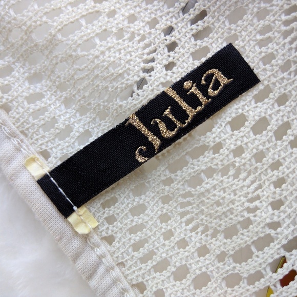 JULIA High Low Aztec Print Cropped SS Top - Picture 6 of 7